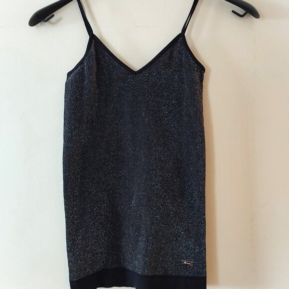 NEW Y2K Womens XS XS/S GUESS lot Sparkle Tank Sweater Bodysuit Red Tee Tube Top - Picture 2 of 15